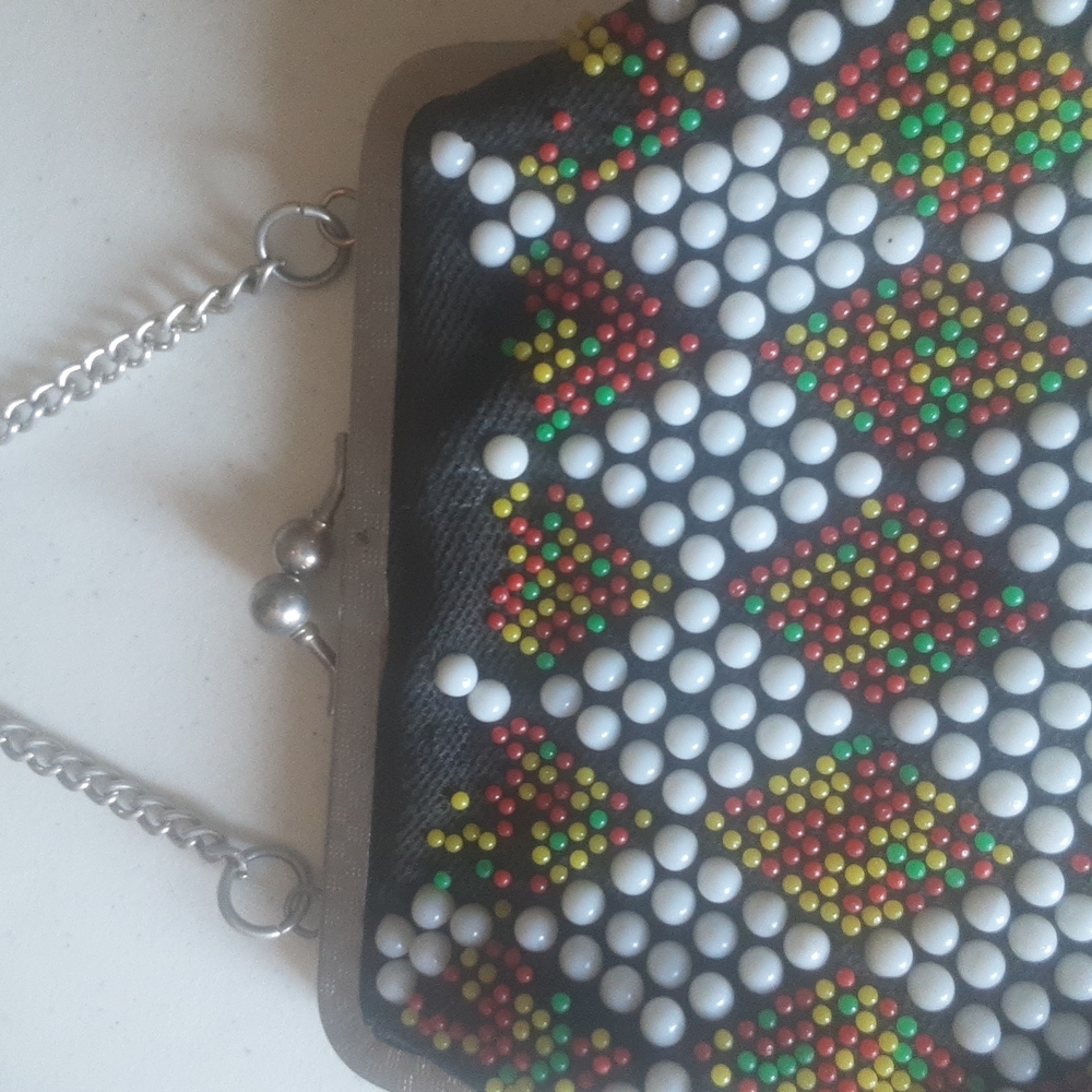 Vintage Beaded 1970s Bag - Picture 3 of 7